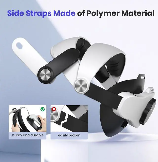 Alt view image 6 of 7 - NEWENMO Adjustable Elite Strap Compatible with Quest 3 Enhanced Support and Comfort, Upgraded for Meta Quest 3 Head Strap Reduce Head Pressure, Protective Head Strap for Quest 3 Accessories in VR