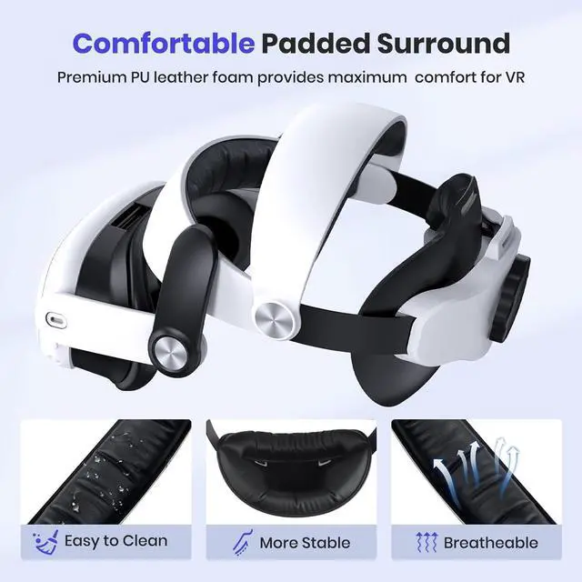 Alt view image 2 of 7 - NEWENMO Adjustable Elite Strap Compatible with Quest 3 Enhanced Support and Comfort, Upgraded for Meta Quest 3 Head Strap Reduce Head Pressure, Protective Head Strap for Quest 3 Accessories in VR