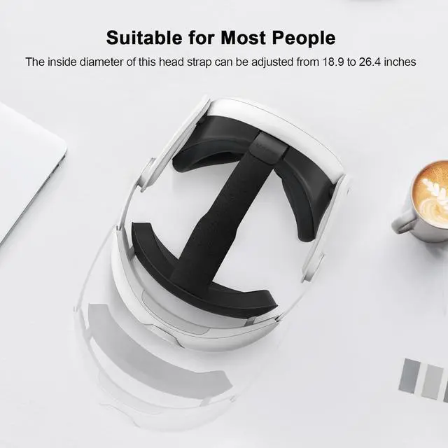 Alt view image 2 of 7 - AMVR Head Strap Compatible with Meta/Oculus Quest 3 Accessories, 0.45 LB Comfort Elite Strap Replacement Reduces Facial Stress, Adjustable Halo Strap Keeps Headset Stable to Enhance Your VR Experience