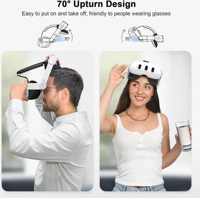 Alt view image 6 of 7 - AMVR Head Strap Compatible with Meta/Oculus Quest 3 Accessories, 0.45 LB Comfort Elite Strap Replacement Reduces Facial Stress, Adjustable Halo Strap Keeps Headset Stable to Enhance Your VR Experience