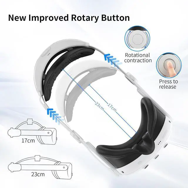 Alt view image 6 of 6 - Head Strap with Battery Pack for Quest 3, 6000mAh Elite Strap Replacement for Fast and Safe Charging, Iesooy Adjustable Headstrap VR Accessories for Meta Quest 3