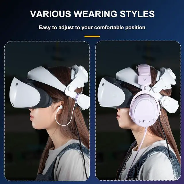 Alt view image 2 of 7 - DEVASO Adjustable Head Strap for Playstation VR2, Reduced Pressure Lightweight PSVR2 Strap, Enhanced Support and Comfort in VR Headset Compatible with PS5 VR2