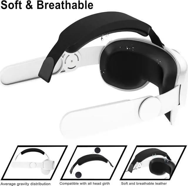 Alt view image 6 of 7 - Head Strap Compatible with Oculus Quest 2 Replacement for Elite Strap, Accessories Set with Face Cover+Touch Controller Grips Cover+VR Lens Protector+Thumb Button Cap