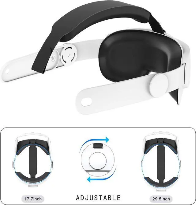 Alt view image 4 of 7 - Hounyoln VR Comfort Head Strap Compatible with Quest 3,Adjustable Elite Strap Replacement for Meta Quest 3 Enhanced Support,Anti-Skid Pad Accessory