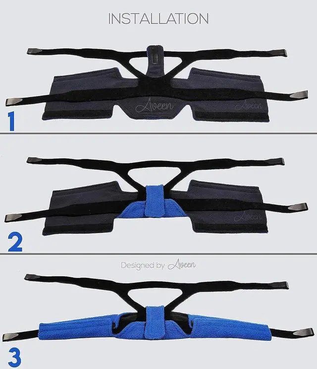 Alt view image 6 of 6 - CPAP Neck Pad for CPAP Headgear Straps, CPAP Comfort Neck pad, CPAP Covers.
