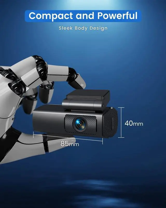 Alt view image 3 of 7 - EUKI 2.5K Dash Cam, WiFi Car Camera, Front Dash Camera with Magnetic Mount, Smart App Control, 24h Parking Mode, Loop Recording, WDR, G-Sensor, Support 256GB Max