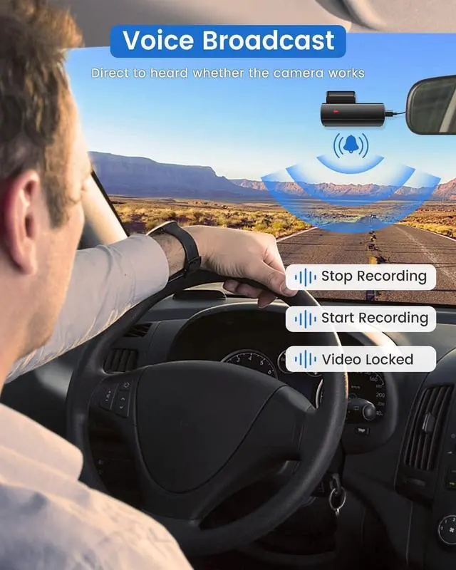 Alt view image 7 of 7 - EUKI 2.5K Dash Cam, WiFi Car Camera, Front Dash Camera with Magnetic Mount, Smart App Control, 24h Parking Mode, Loop Recording, WDR, G-Sensor, Support 256GB Max