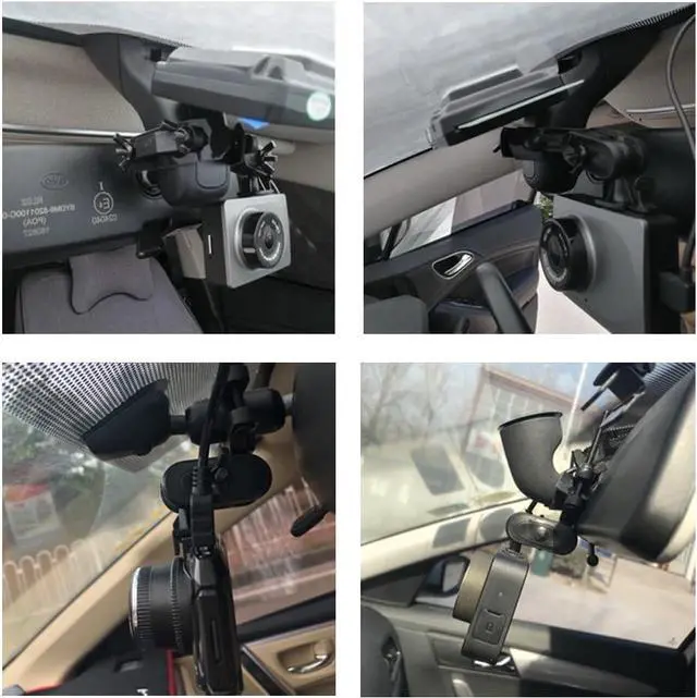 Alt view image 7 of 7 - iMusk Car Dashcam Mount Holder for YI Smart/Compact Dashcam, Durable ABS Plastic Suction Cup Rearview Mirror Mount Bracket