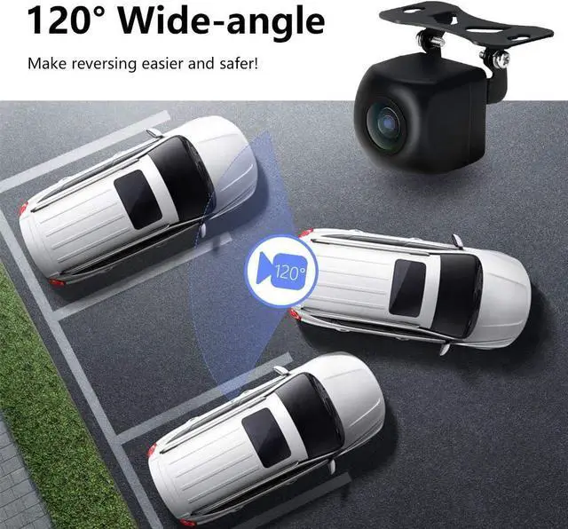 Alt view image 6 of 7 - Reversing Backup Camera Universal Car Rear View Camera Waterproof High Definition Color Wide Viewing Angle Removable Guildlines,Mirror Non-Mirror Image,12V only
