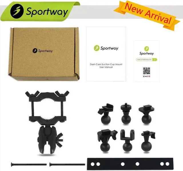 Alt view image 6 of 6 - Dash Cam Mount, Sportway S70 Mirror Dash Camera Mount Holder with 6pcs Joints for Rove APEMAN CHORTAU Roav Nexar iiwey YI Z-Edge Old Shark KDLINKS Crosstour Falcon Zero... Most Car Dash Cameras