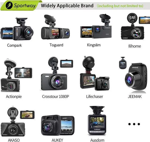 Alt view image 4 of 7 - Sportway S60 Dash Cam Mirror Mount with 10pcs Joints Kit for Rove APEMAN CHORTAU Roav Nexar iiwey YI Z-Edge Old Shark Rexing KDLINKS Falcon Zero Transcend Crosstour VANTRUE... Most Car Dash Cameras