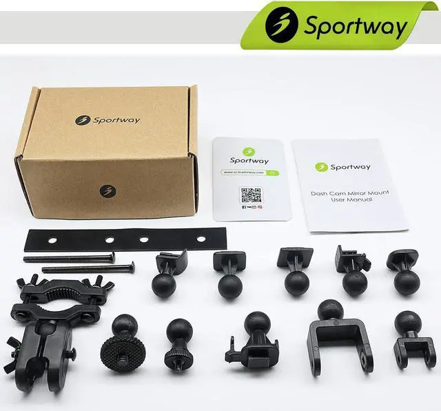 Alt view image 7 of 7 - Sportway S60 Dash Cam Mirror Mount with 10pcs Joints Kit for Rove APEMAN CHORTAU Roav Nexar iiwey YI Z-Edge Old Shark Rexing KDLINKS Falcon Zero Transcend Crosstour VANTRUE... Most Car Dash Cameras