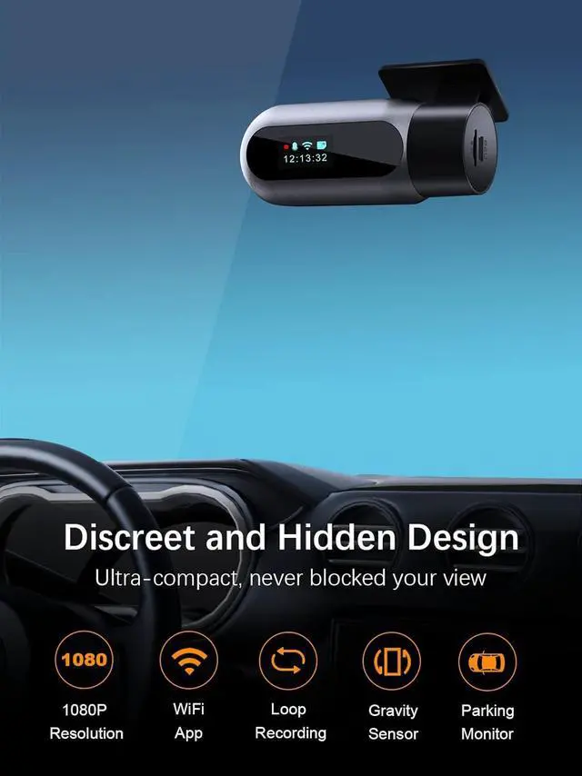 Alt view image 2 of 7 - ARIFAYZ Dash Cam WiFi FHD 1080P Mini Front Dash Camera for Cars with Night Vision, 24 Hours Parking Mode, WDR, Loop Recording, G-Sensor, APP, Support 128GB Max