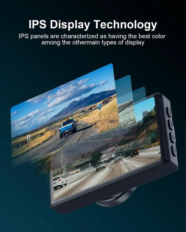 Alt view image 5 of 7 - Dash Cam Front 1080P with Free 64G SD Card Dash Camera for Cars,3" IPS Screen,176° Wide Angle,WDR,Night Vision,Parking Monitor,G-Sensor