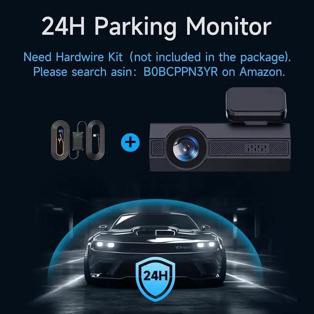 Alt view image 6 of 7 - VEEMENT Dash Cam Front 2.5K, Mini Dash Cam for Cars, 1440P Car Camera with APP, WiFi Dash Cam with WDR Night Vision, 24 Hours Parking Monitor Dashcams, 160°Wide, G-Sensor