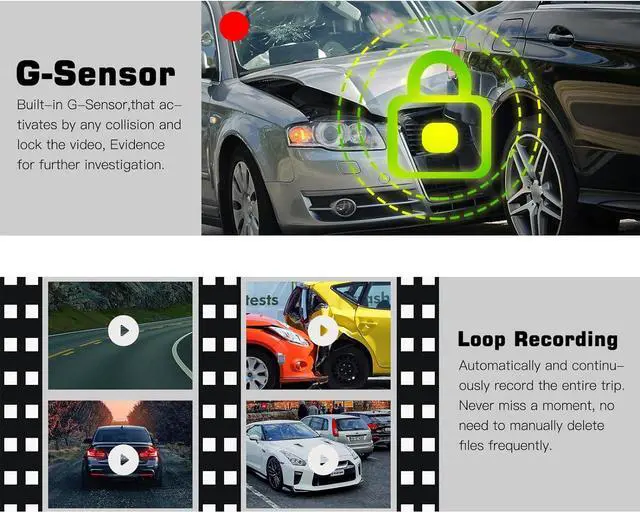 Alt view image 4 of 7 - 4K Dash Cam Front, WiFi Dash Camera for Cars, UHD 2160P Dashcam for Cars, Car Camera with Night Vision, Loop Recording, G-Sensor, Support 256GB Max