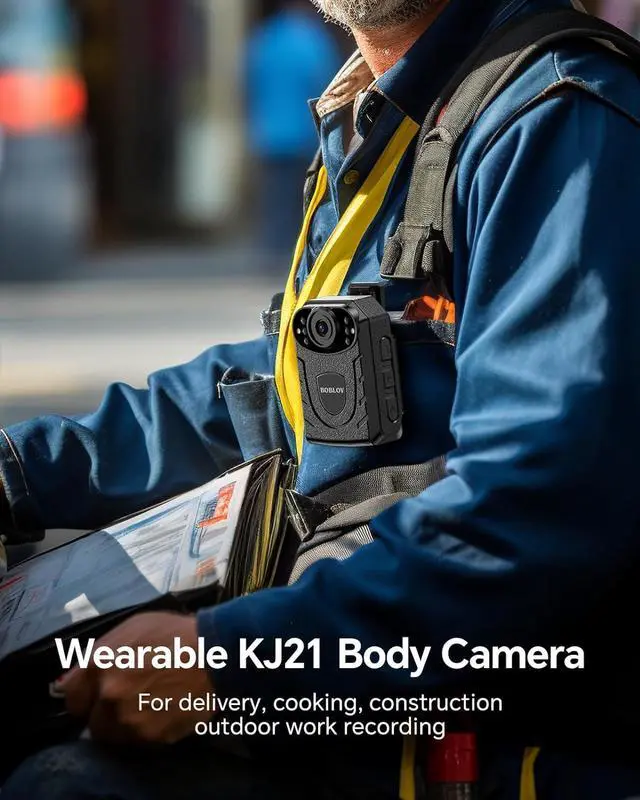 Alt view image 5 of 7 - BOBLOV KJ21 1296P Body Wearable Camera Support Memory Expand Max 128G Lightweight and Portable Easy to Operate Auto Night Vision and Support 8-10Hours Recording (KJ21+No Card)