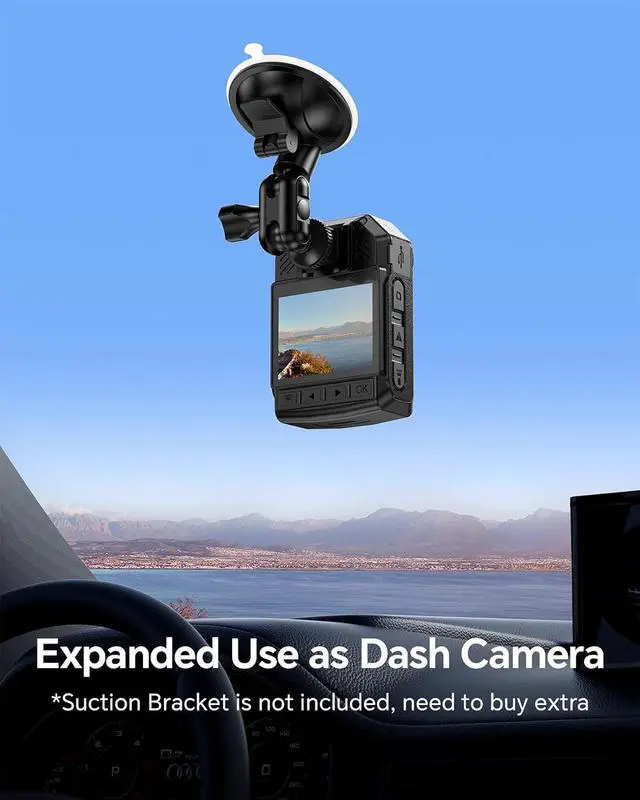 Alt view image 3 of 7 - BOBLOV KJ21 1296P Body Wearable Camera Support Memory Expand Max 128G Lightweight and Portable Easy to Operate Auto Night Vision and Support 8-10Hours Recording (KJ21+No Card)