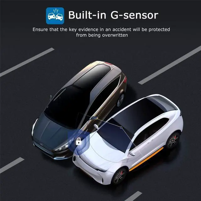 Alt view image 3 of 7 - ORSKEY Dash Cam 1080P Full HD Car DVR Dashboard Camera Video Recorder in Car Camera Dashcam for Cars 170 Wide Angle WDR with 3.0" LCD Display Night Vision G-Sensor