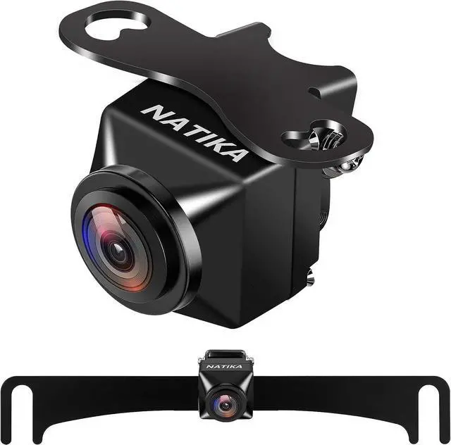 Main image of NATIKA Backup/Front View Camera: No Distorted Affect Starlight Night Vision HD Waterproof 960H CVBS/720P AHD Hitch Backup/Reverse/Rear View Camera License Plate for Cars Pickup Trucks SUV RV Van