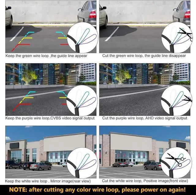 Alt view image 6 of 7 - NATIKA Backup/Front View Camera: No Distorted Affect Starlight Night Vision HD Waterproof 960H CVBS/720P AHD Hitch Backup/Reverse/Rear View Camera License Plate for Cars Pickup Trucks SUV RV Van