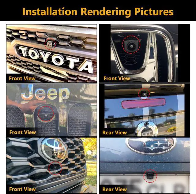 Alt view image 7 of 7 - NATIKA Backup/Front View Camera: No Distorted Affect Starlight Night Vision HD Waterproof 960H CVBS/720P AHD Hitch Backup/Reverse/Rear View Camera License Plate for Cars Pickup Trucks SUV RV Van