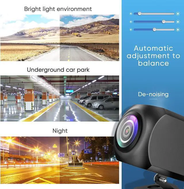 Alt view image 2 of 7 - HD Backup Camera,Metal Housing 170 Degree Wide View Angle License Plate Rear View Camera for Car,Clear Night Vision IP69 Waterproof Rearview Universal Reverse Cam Kit for Vehicle SUV RV Pickup