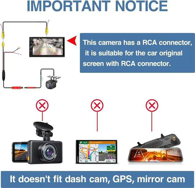 Alt view image 6 of 7 - HD Backup Camera,Metal Housing 170 Degree Wide View Angle License Plate Rear View Camera for Car,Clear Night Vision IP69 Waterproof Rearview Universal Reverse Cam Kit for Vehicle SUV RV Pickup