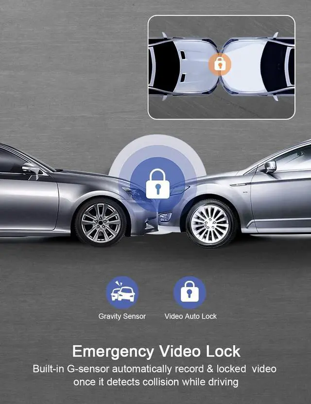 Alt view image 5 of 7 - 3 Channel Dash Cam Front and Rear Inside Dash Camera for Cars 2K+1080P+1080P, 3 Way Triple Dashcam with Infrared Night Vision Parking Monitor for Truck and Taxi Driver