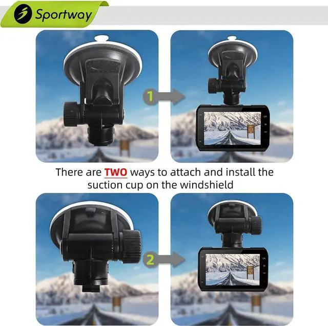 Alt view image 3 of 7 - Sportway S40 Dash Cam Suction Mount with 360 Rotating Joints Compatible for Rove, Rexing, Z-Edge, Old Shark, Yi, TOGUARD, Compark, Kingslim, Crosstour and Most Dash Cameras, DVR, GPS