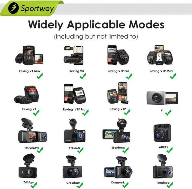 Alt view image 5 of 7 - Sportway S40 Dash Cam Suction Mount with 360 Rotating Joints Compatible for Rove, Rexing, Z-Edge, Old Shark, Yi, TOGUARD, Compark, Kingslim, Crosstour and Most Dash Cameras, DVR, GPS