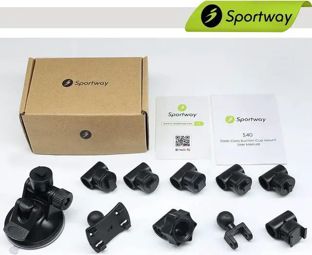 Alt view image 7 of 7 - Sportway S40 Dash Cam Suction Mount with 360 Rotating Joints Compatible for Rove, Rexing, Z-Edge, Old Shark, Yi, TOGUARD, Compark, Kingslim, Crosstour and Most Dash Cameras, DVR, GPS