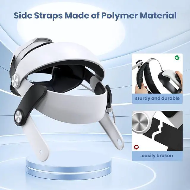 Alt view image 4 of 7 - NEWENMO Adjustable Elite Strap with Battery Compatible with Quest 3, 6000mAh for Meta Quest 3 Head Strap Battery Pack for Enhanced Support Comfort, Protective Head Strap for Quest 3 Accessories in VR