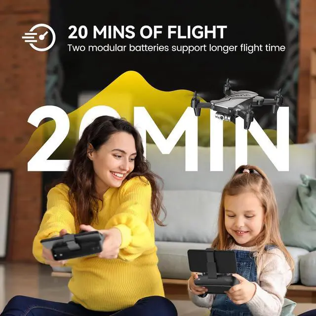 Alt view image 4 of 7 - DEERC D20 Mini Drone Foldable for Kids with 720P HD FPV Camera Remote Control Toys Gifts for Boys Girls with Tap Fly,Auto Hover,Voice/Gesture Control,Speed Adjustment,2 Batteries,3D Flip