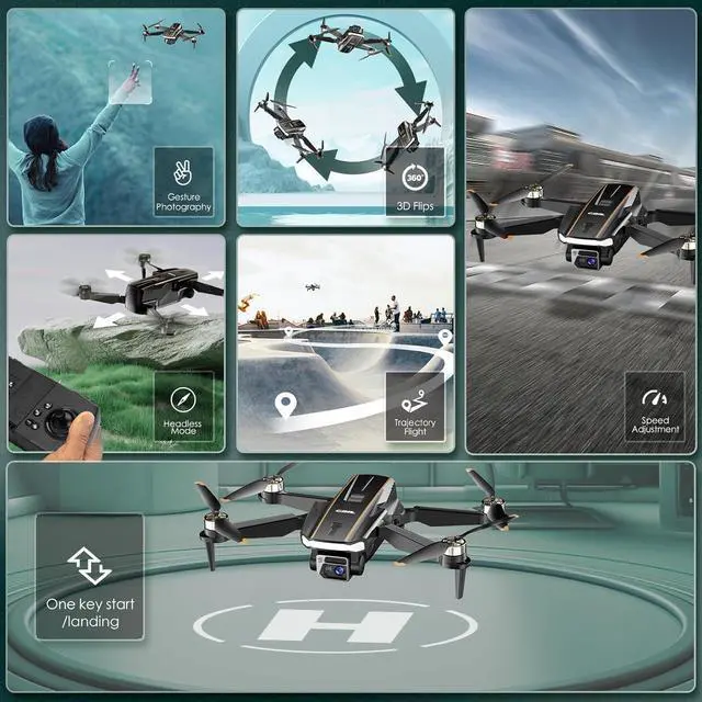 Alt view image 5 of 7 - Durable Brushless Motor Drone with Camera for Beginners, CHUBORY A68 WiFi FPV Quadcopter with 1080P HD Camera, Auto Hover, 3D Flips, Headless Mode, Trajectory Flight, 2 Batteries