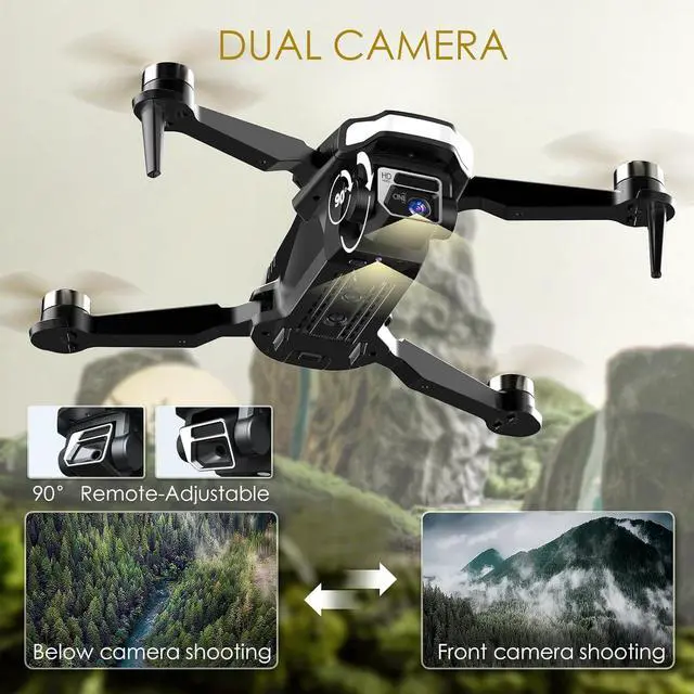 Alt view image 6 of 7 - Durable Brushless Motor Drone with Camera for Beginners, CHUBORY A68 WiFi FPV Quadcopter with 1080P HD Camera, Auto Hover, 3D Flips, Headless Mode, Trajectory Flight, 2 Batteries