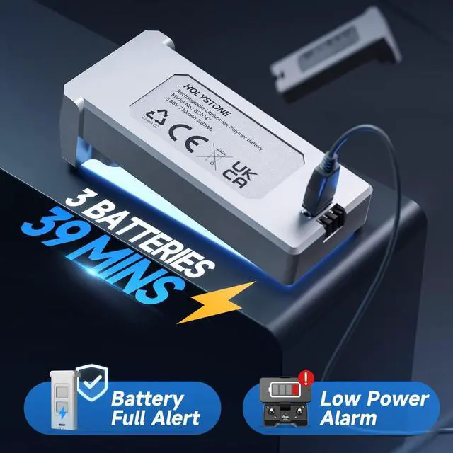 Alt view image 4 of 7 - Holy Stone Drone with Camera for Kids, HS430 FPV HD 1080P Video Drones for Adults Beginner, Foldable Hobby RC Quadcopter, Toys Gifts with Circle Fly, Throw to Go, 3 Batteries 39 Mins Long Flight Time