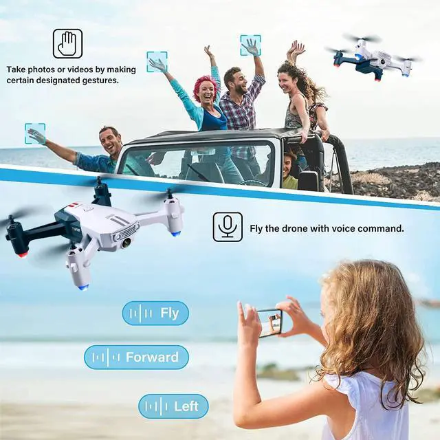 Alt view image 6 of 7 - 4DRC V5 Mini Drone with 720P Camera for Kids,RC Helicopter with Altitude Hold and Headless Mode,Quadcopter with Neno Lights,Propeller Full Protect and 3PCS Batteries,Kids Toys for Boys Girls