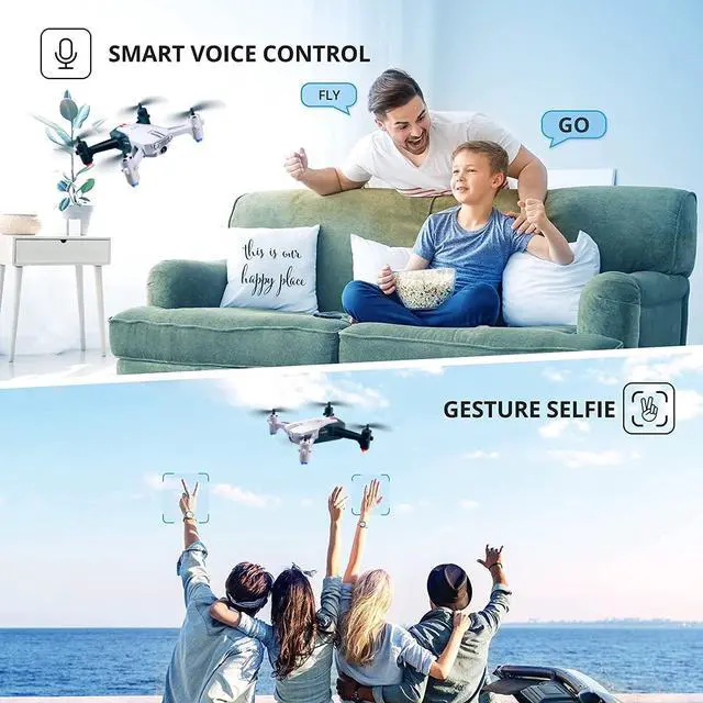 Alt view image 3 of 7 - 4DRC V5 Mini Drone with 720P Camera for Kids,RC Helicopter with Altitude Hold and Headless Mode,Quadcopter with Neno Lights,Propeller Full Protect and 3PCS Batteries,Kids Toys for Boys Girls