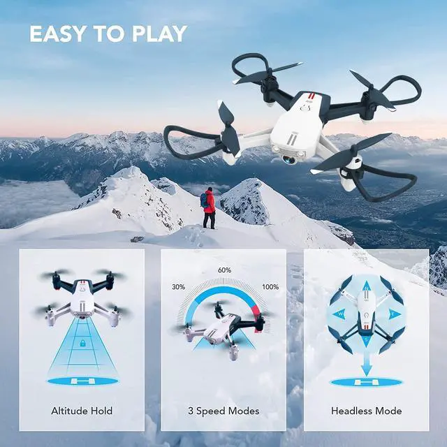 Alt view image 5 of 7 - 4DRC V5 Mini Drone with 720P Camera for Kids,RC Helicopter with Altitude Hold and Headless Mode,Quadcopter with Neno Lights,Propeller Full Protect and 3PCS Batteries,Kids Toys for Boys Girls