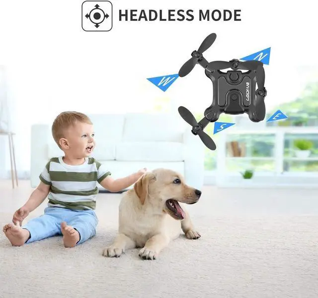 Alt view image 7 of 7 - Mini Drone for Kids Toys,Pocket RC Quadcopter for Beginners Gift,Easy Fly Gift for Boys Girls,3 Batteries,Altitude Hold, Headless Mode, 3D Flips, One Key Return,Gift for Boys Girls,Black