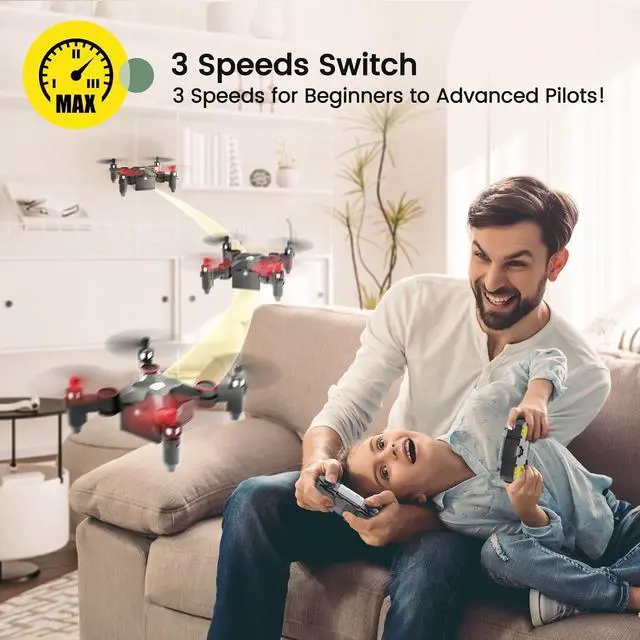 Alt view image 5 of 7 - Holy Stone HS190 Foldable Mini Nano RC Drone for Kids Gift Portable Pocket Quadcopter with Altitude Hold 3D Flips and Headless Mode Easy to Fly for Beginners