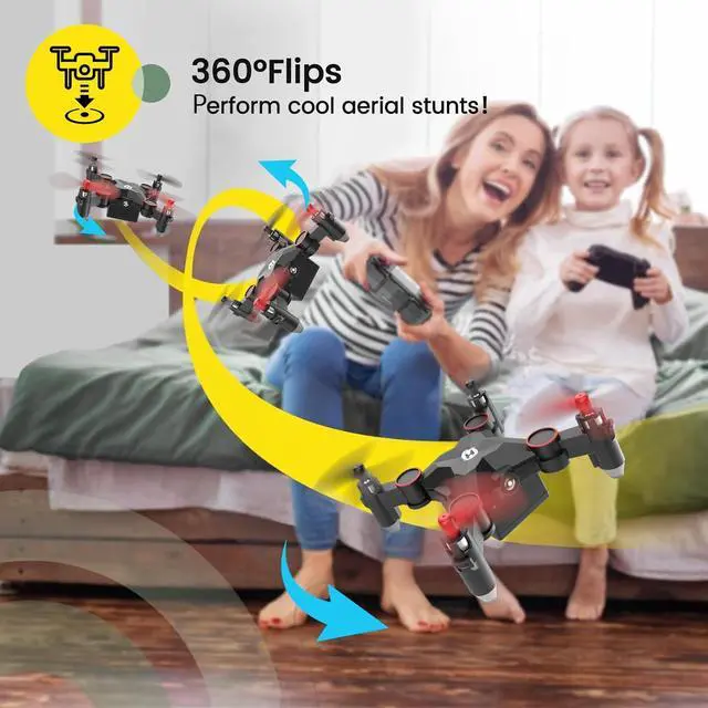 Alt view image 3 of 7 - Holy Stone HS190 Foldable Mini Nano RC Drone for Kids Gift Portable Pocket Quadcopter with Altitude Hold 3D Flips and Headless Mode Easy to Fly for Beginners