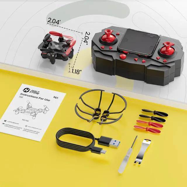 Alt view image 7 of 7 - Holy Stone HS190 Foldable Mini Nano RC Drone for Kids Gift Portable Pocket Quadcopter with Altitude Hold 3D Flips and Headless Mode Easy to Fly for Beginners