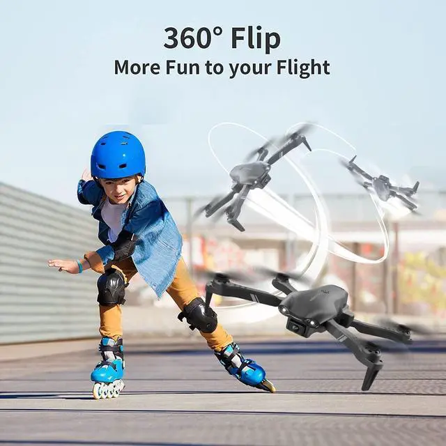 Alt view image 7 of 7 - 4DRC V13 Drone with 1080P HD FPV Camera for kids Adults, Foldable Mini RC Quadcopter for Beginners Toys Gifts,Waypoint, Functions, Headless Mode,Altitude Hold,Gesture Selfie,3D Flips,Black