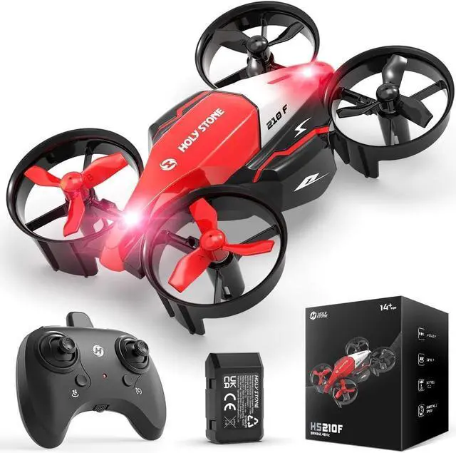 Main image of Holy Stone 2 In 1 Mini Drone, Drones for Kids with Race & Fly Mode, RC Helicopter Quadcopter Plane HS210F with Modular Battery, Altitude Hold, 3D Flip, Easy to Fly, Racing Drones Toy Gift for Boys Gir