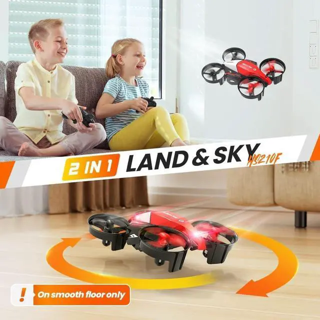 Alt view image 4 of 7 - Holy Stone 2 In 1 Mini Drone, Drones for Kids with Race & Fly Mode, RC Helicopter Quadcopter Plane HS210F with Modular Battery, Altitude Hold, 3D Flip, Easy to Fly, Racing Drones Toy Gift for Boys Gir