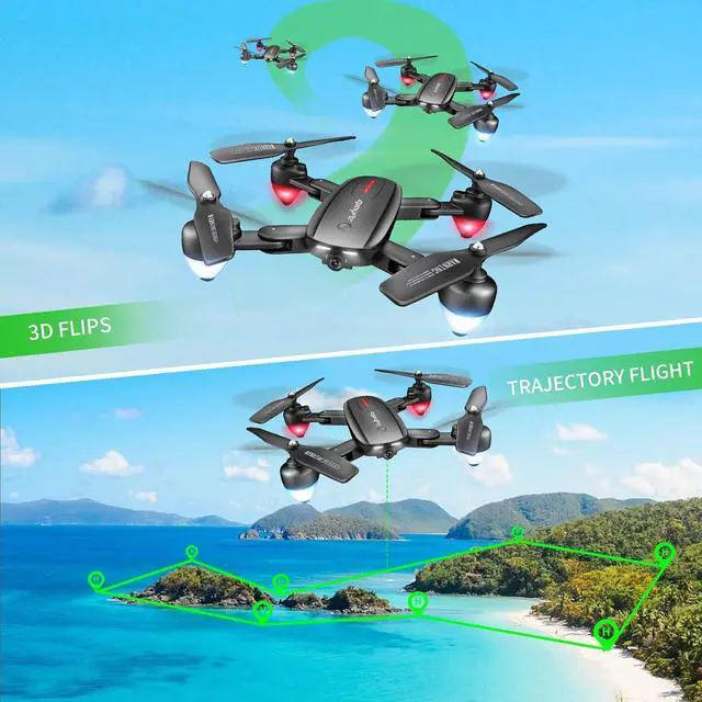 Alt view image 5 of 5 - Foldable GPS Drone with 4K Camera for Adults,Zuhafa T5,RC Quadcopter with GPS Return Home,5Ghz WiFi Transmission Live Video,30 Minutes Flight Time, Long Control Range, Includes 2 Batteries