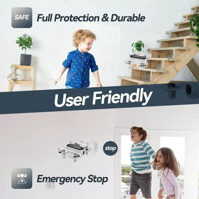 Alt view image 2 of 7 - DEERC D11 Mini Drone for Kids, Kids Drone with LED RC Quadcopter with Toss to Launch, Circle Fly, 3D Flip, Auto Hovering, 3 Speeds, One Key Takeoff/Landing, 2 Batteries for 16mins,