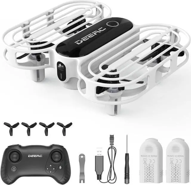 Main image of DEERC D11 Mini Drone for Kids, Kids Drone with LED RC Quadcopter with Toss to Launch, Circle Fly, 3D Flip, Auto Hovering, 3 Speeds, One Key Takeoff/Landing, 2 Batteries for 16mins,